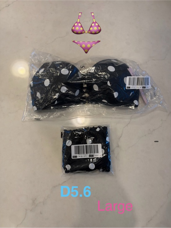 Victoria's Secret Other - Victoria's Secret Black & White Polka Dot Women’s Bikini New Size L